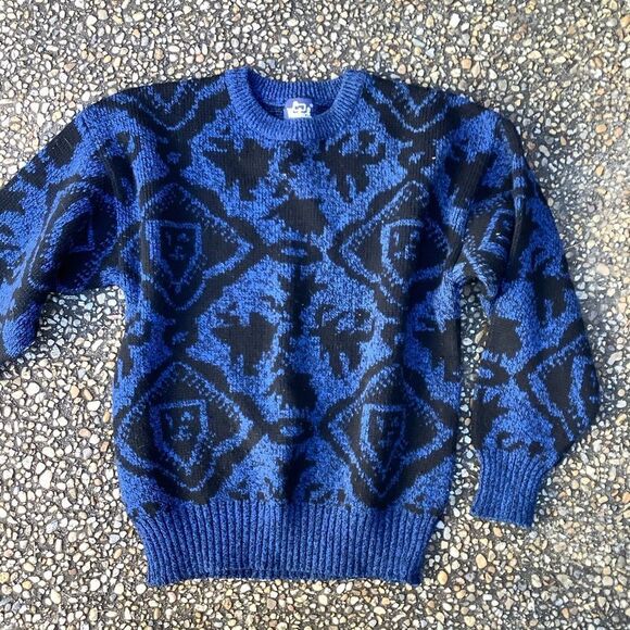 Vintage 1980s Woolrich tight knit wool Ski Sweater - Picture 1 of 3